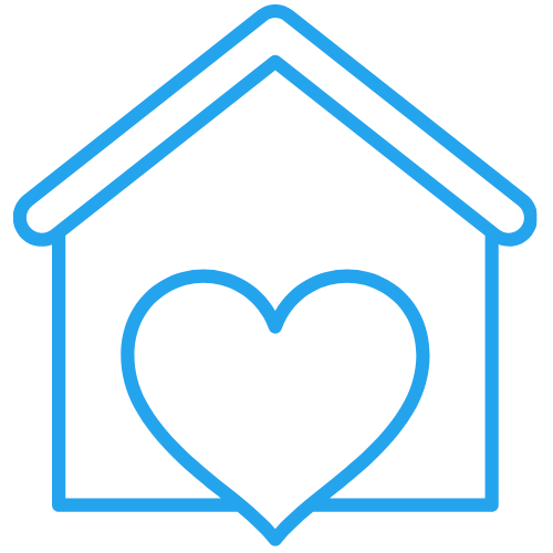 Casa. Iconos azules 500x500